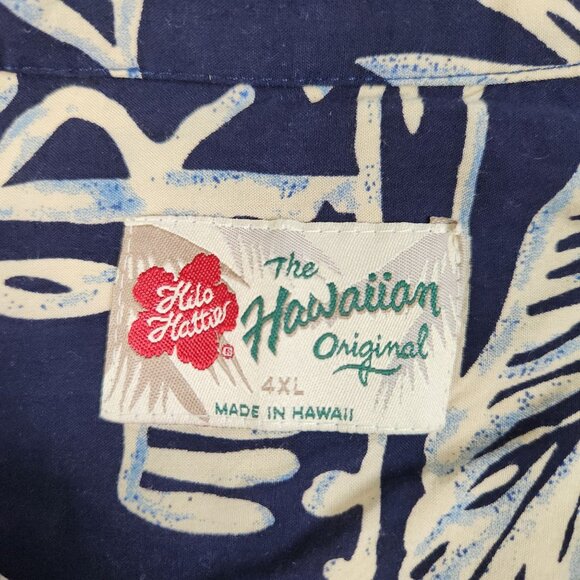 VINTAGE Hilo Hattie Hawaiian Original Shirt Men 4XL All Over Floral USA 1980's - Picture 6 of 8